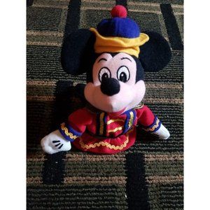 Vintage Disney Christmas MICKEY MOUSE NUTCRACKER SOLDIER BEAN BAG PLUSH~Beanie